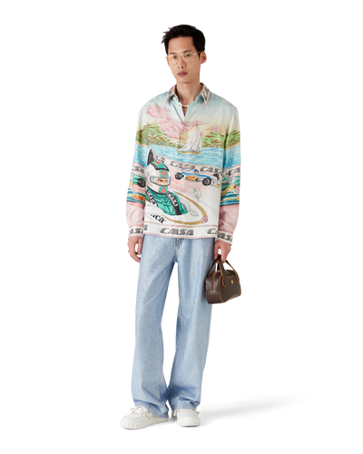 CASABLANCA - The Art Of Racing Silk Long Sleeve Shirt