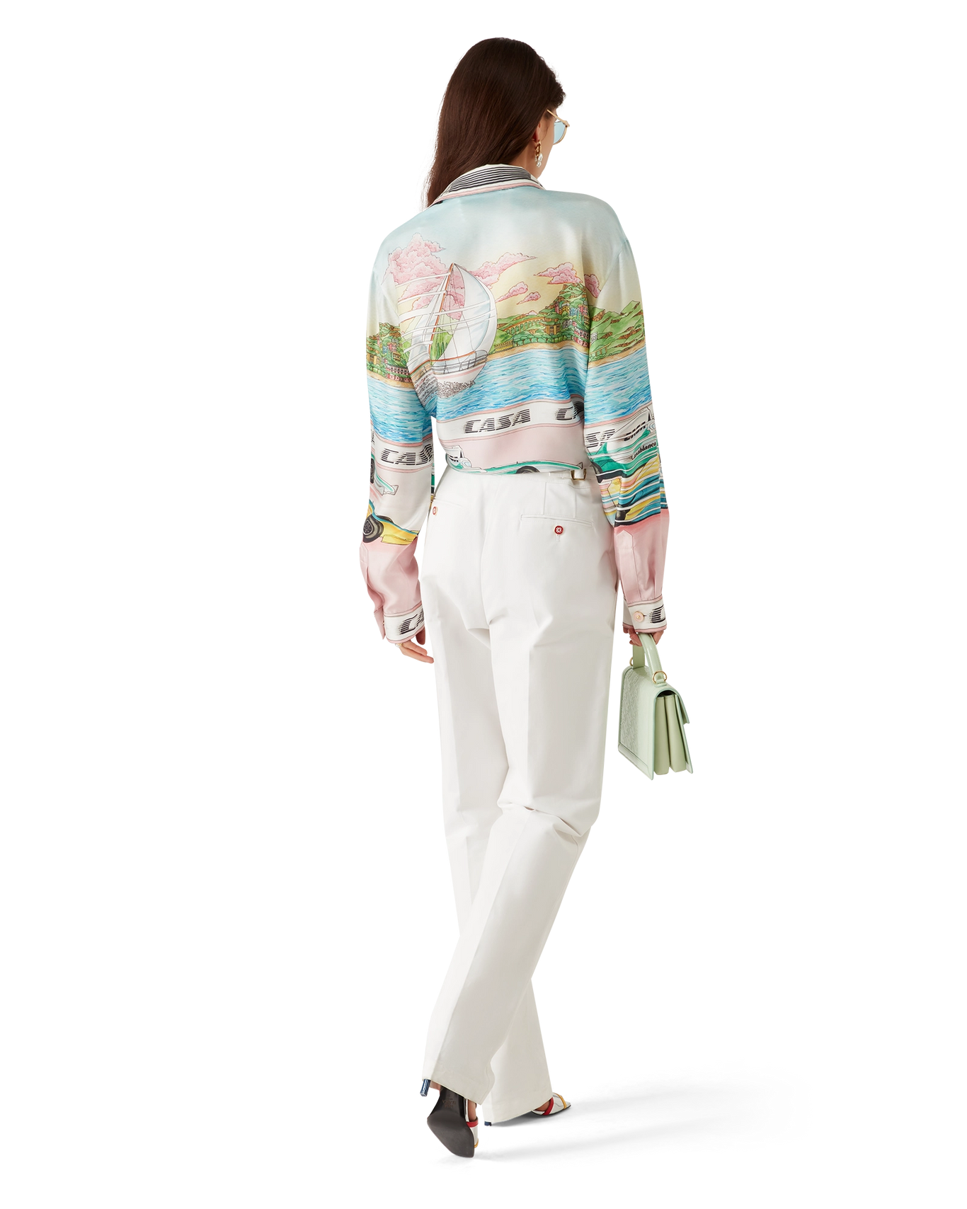 CASABLANCA - The Art Of Racing Silk Long Sleeve Shirt