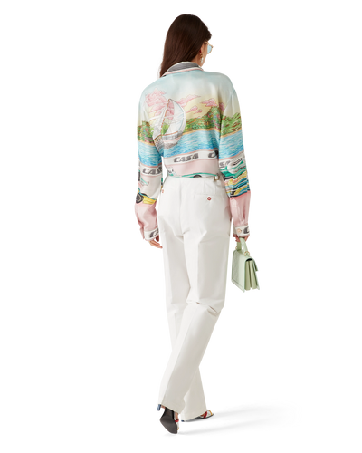 CASABLANCA - The Art Of Racing Silk Long Sleeve Shirt
