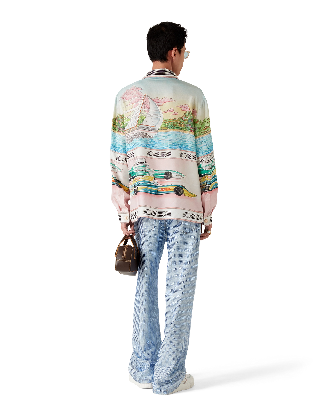 CASABLANCA - The Art Of Racing Silk Long Sleeve Shirt