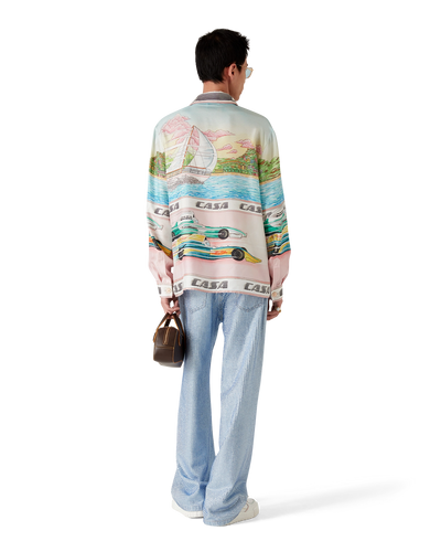 CASABLANCA - The Art Of Racing Silk Long Sleeve Shirt