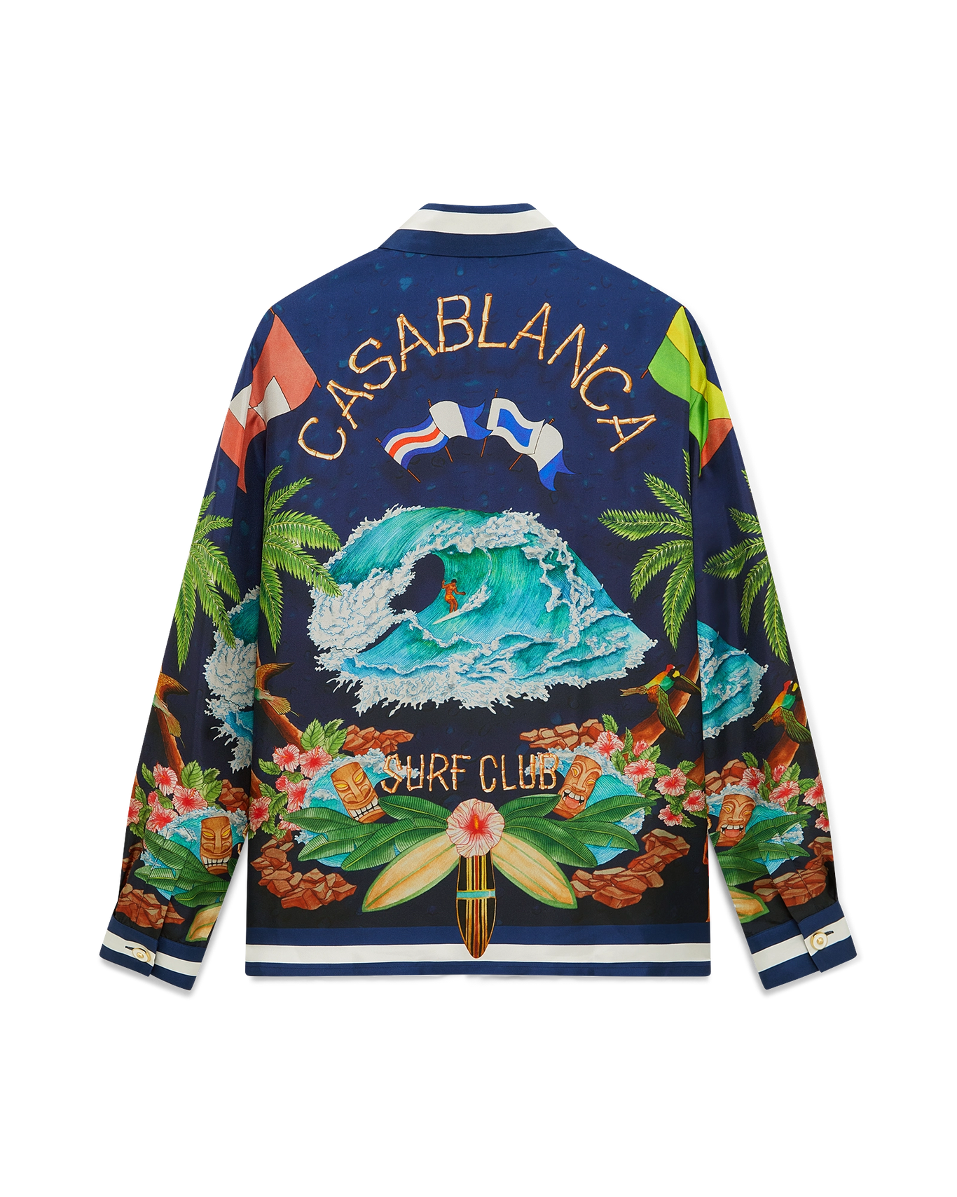 CASABLANCA - Surf Club Silk Long Sleeve Shirt