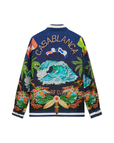 CASABLANCA - Surf Club Silk Long Sleeve Shirt