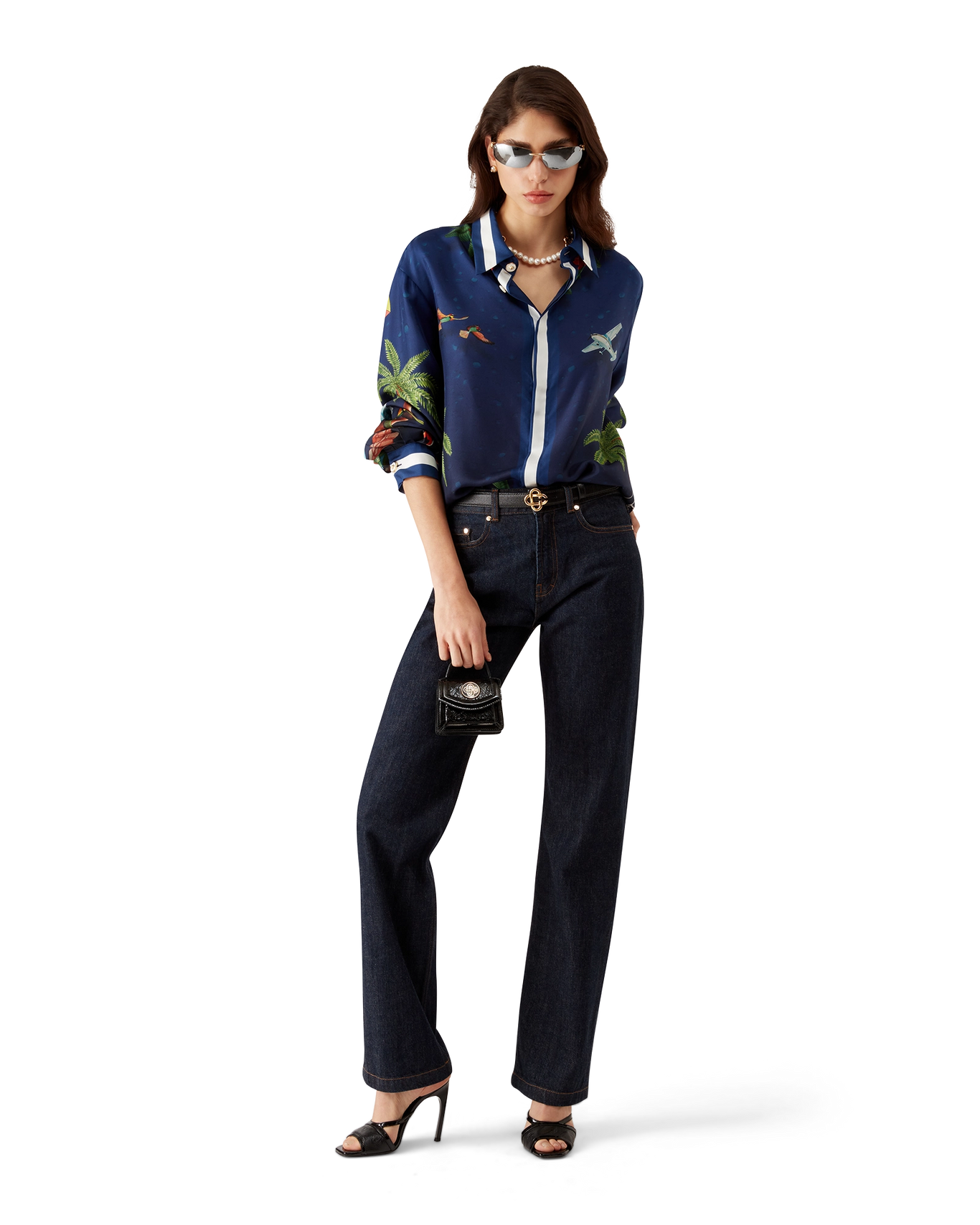 CASABLANCA - Surf Club Silk Long Sleeve Shirt