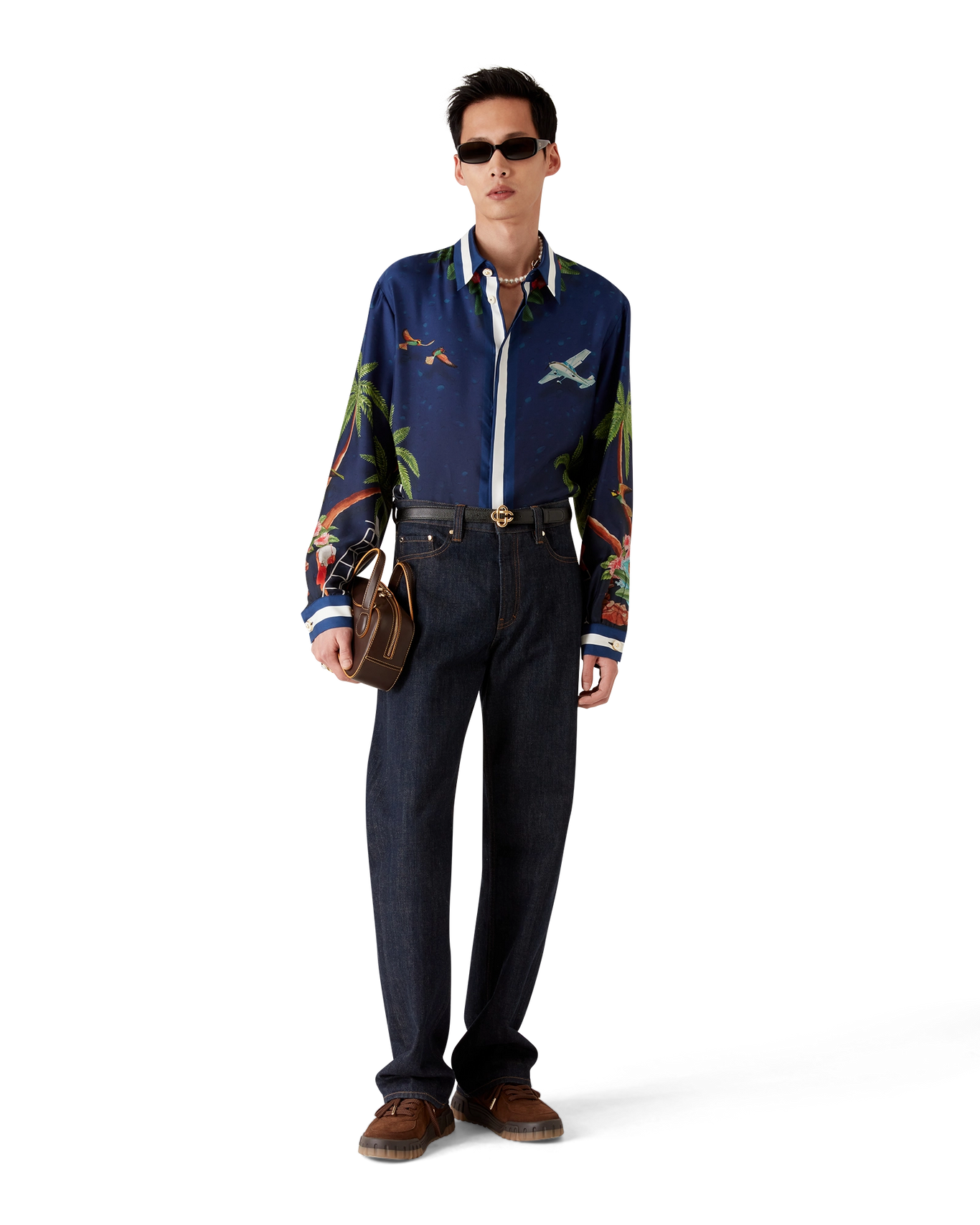 CASABLANCA - Surf Club Silk Long Sleeve Shirt