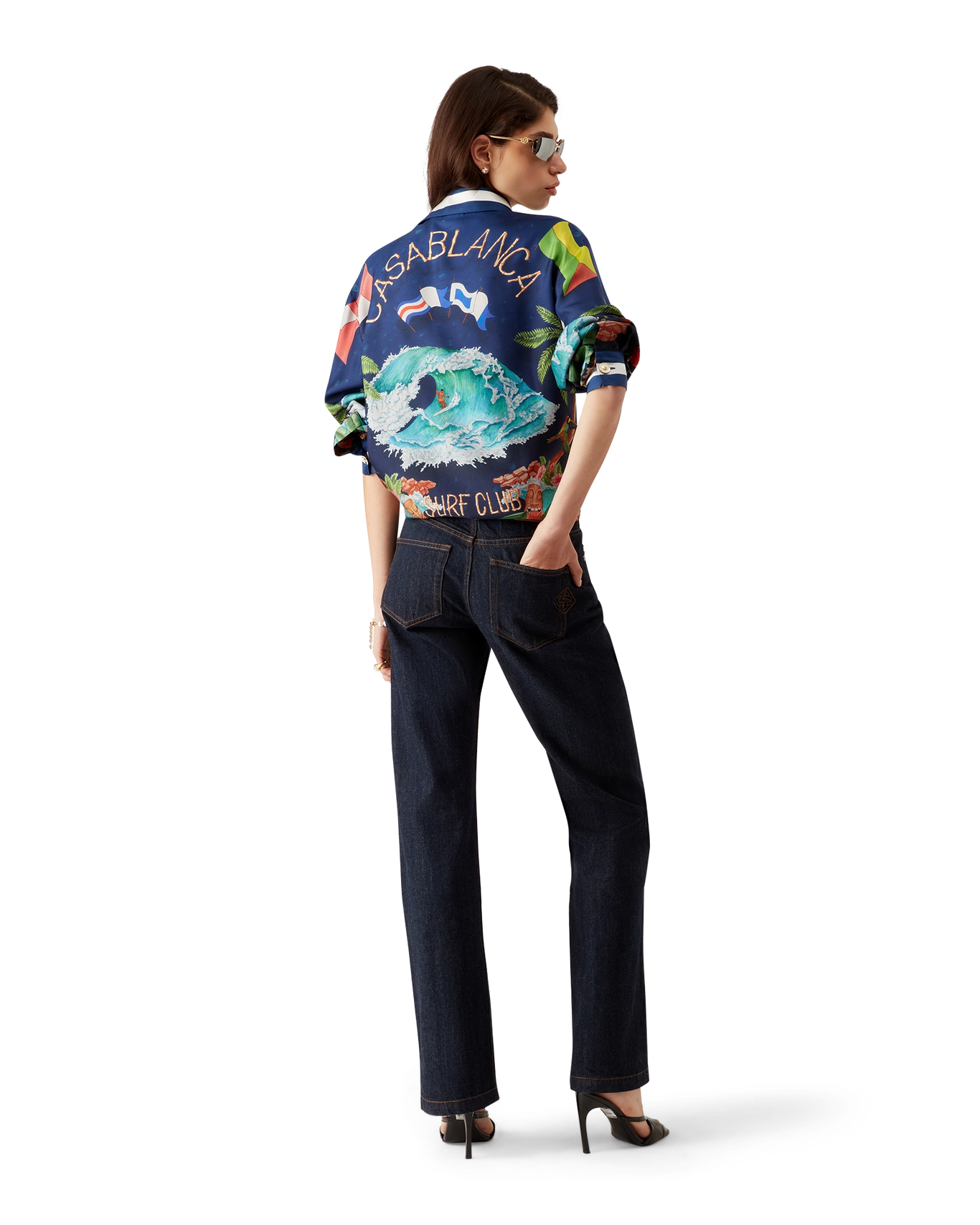 CASABLANCA - Surf Club Silk Long Sleeve Shirt