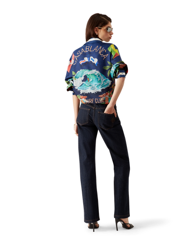 CASABLANCA - Surf Club Silk Long Sleeve Shirt