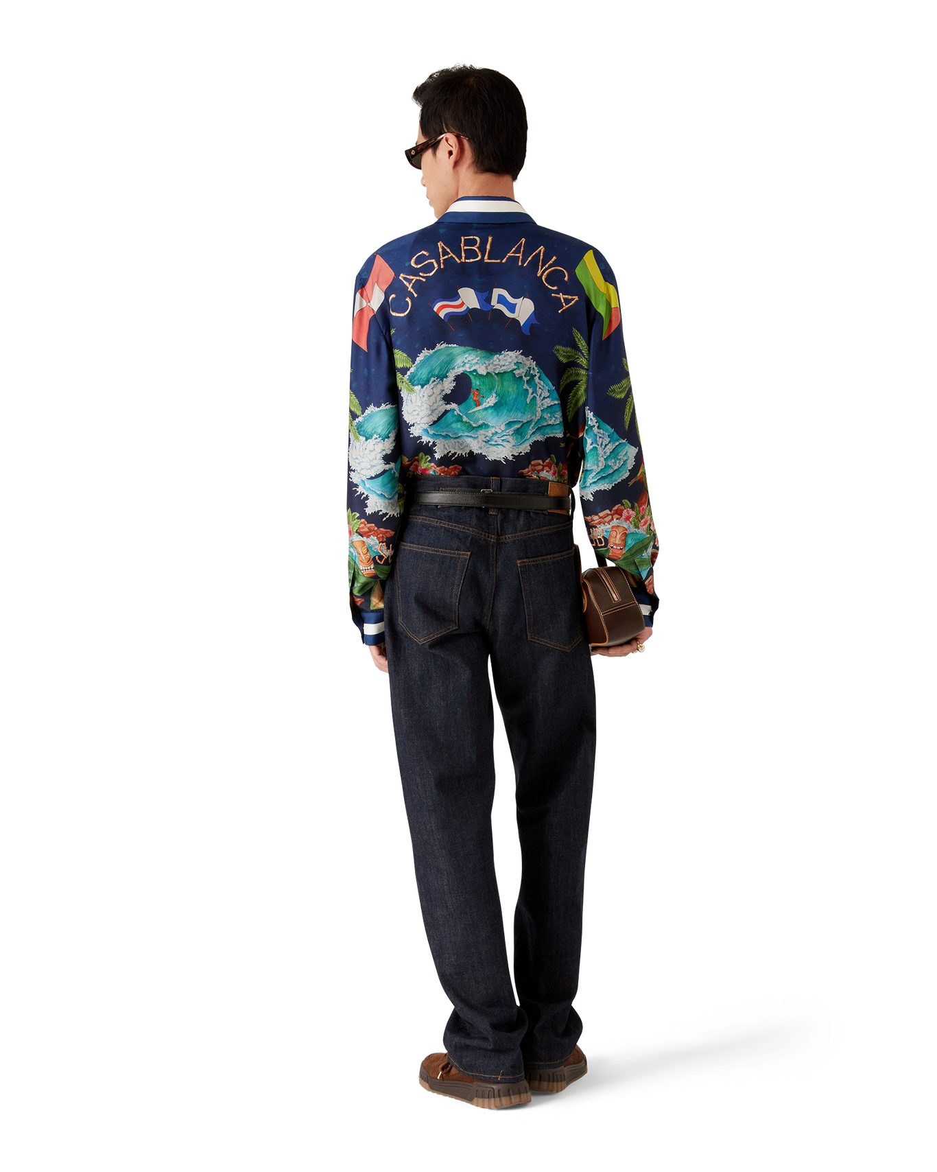 CASABLANCA - Surf Club Silk Long Sleeve Shirt
