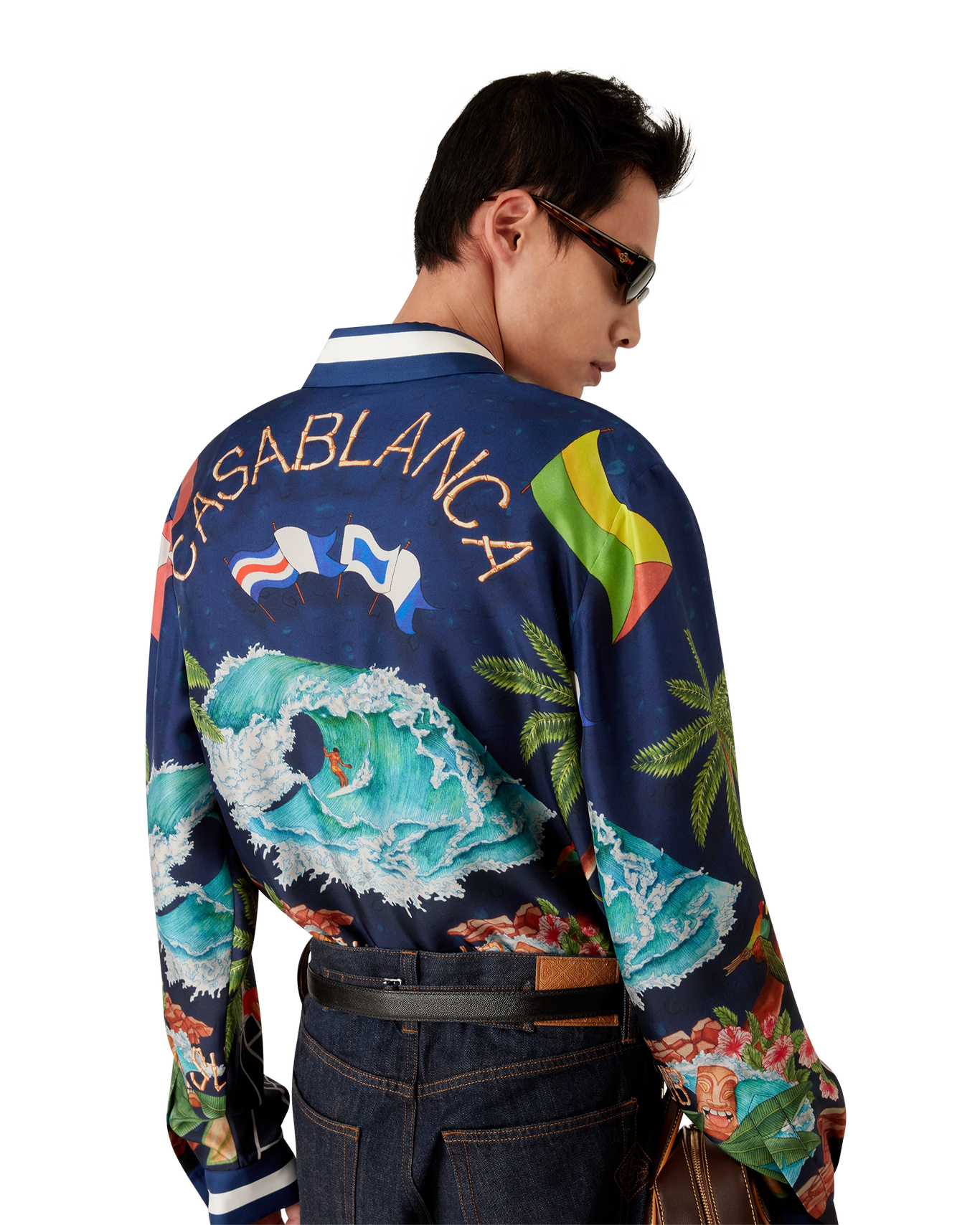 CASABLANCA - Surf Club Silk Long Sleeve Shirt