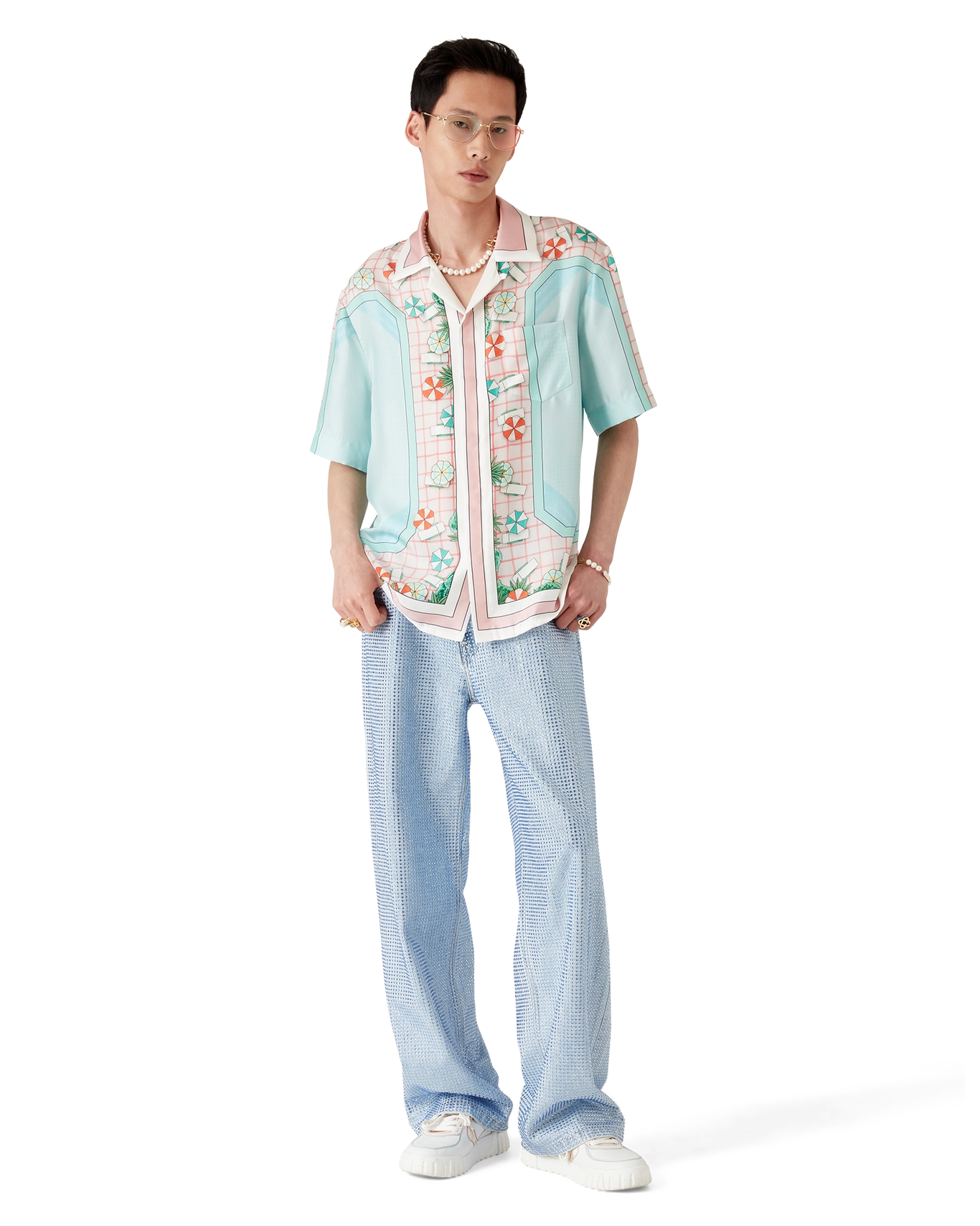 CASABLANCA - Copacabana Silk Short Sleeve Shirt