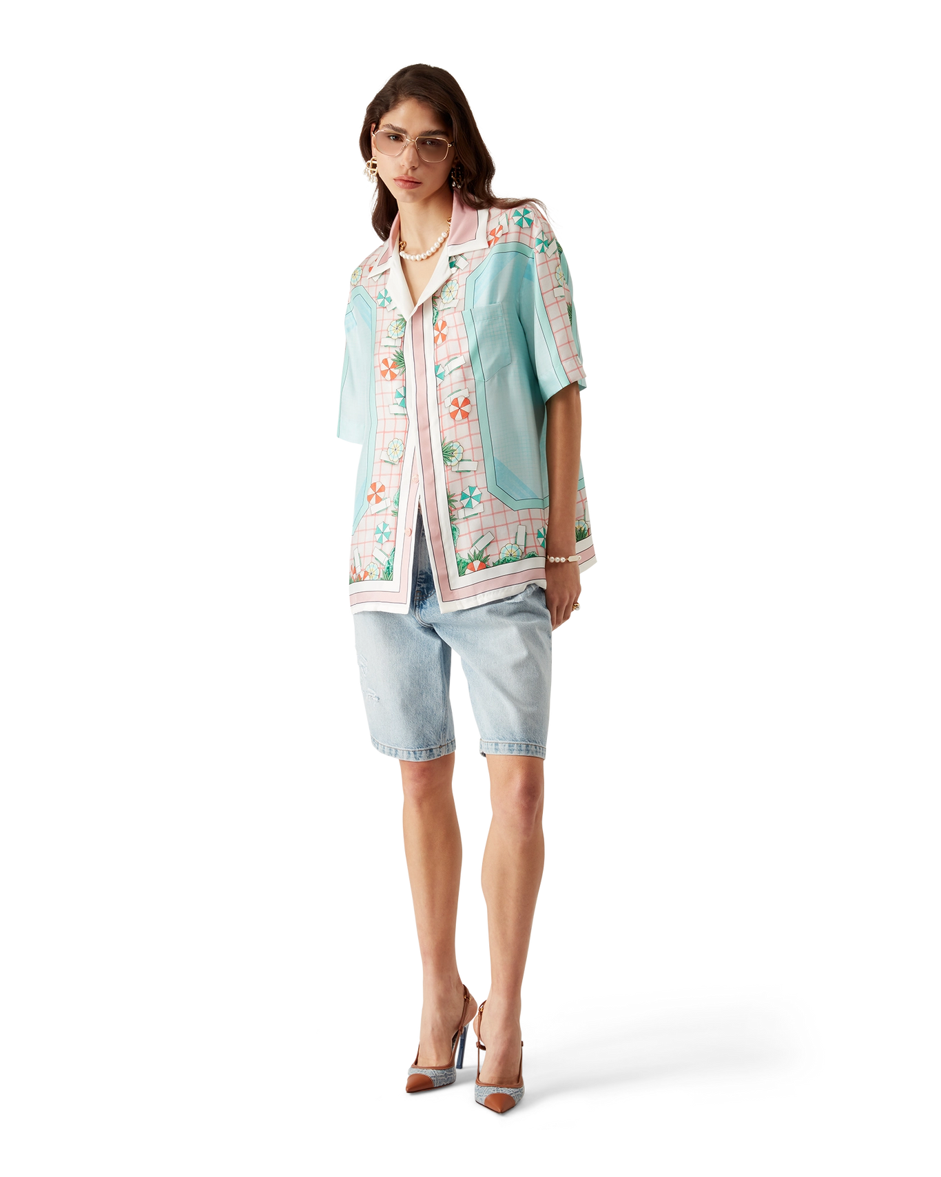 CASABLANCA - Copacabana Silk Short Sleeve Shirt