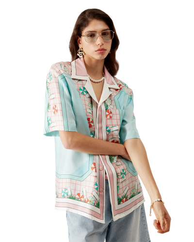 CASABLANCA - Copacabana Silk Short Sleeve Shirt