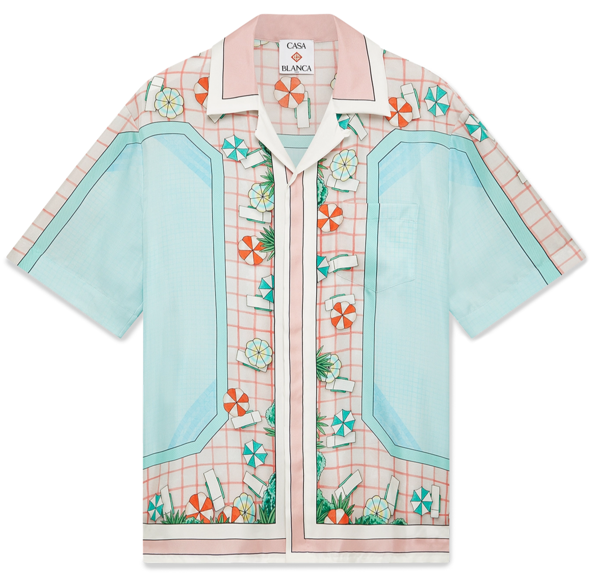 CASABLANCA - Copacabana Silk Short Sleeve Shirt