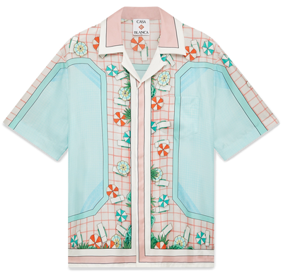 CASABLANCA - Copacabana Silk Short Sleeve Shirt