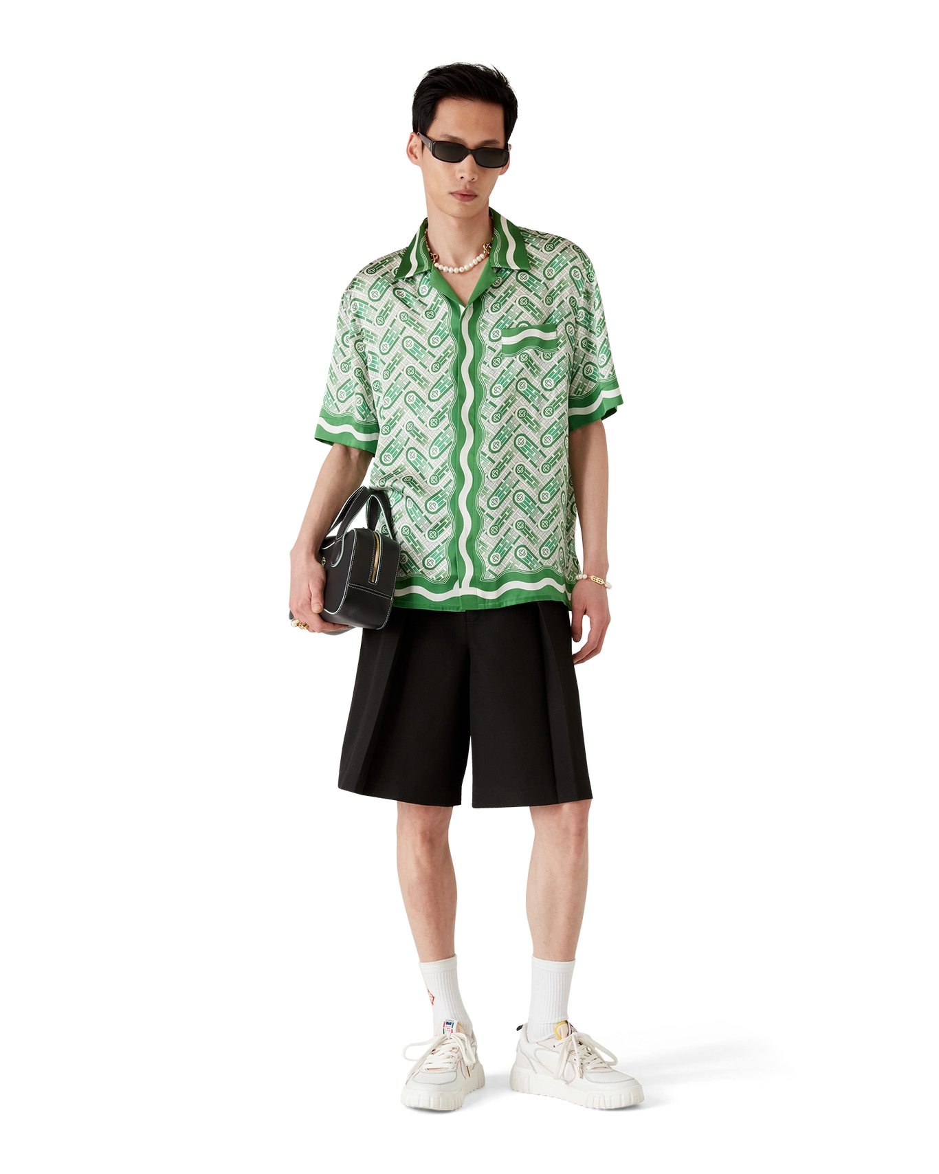 CASABLANCA - Ping Pong Silk Short Sleeve Shirt