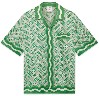 CASABLANCA - Ping Pong Silk Short Sleeve Shirt