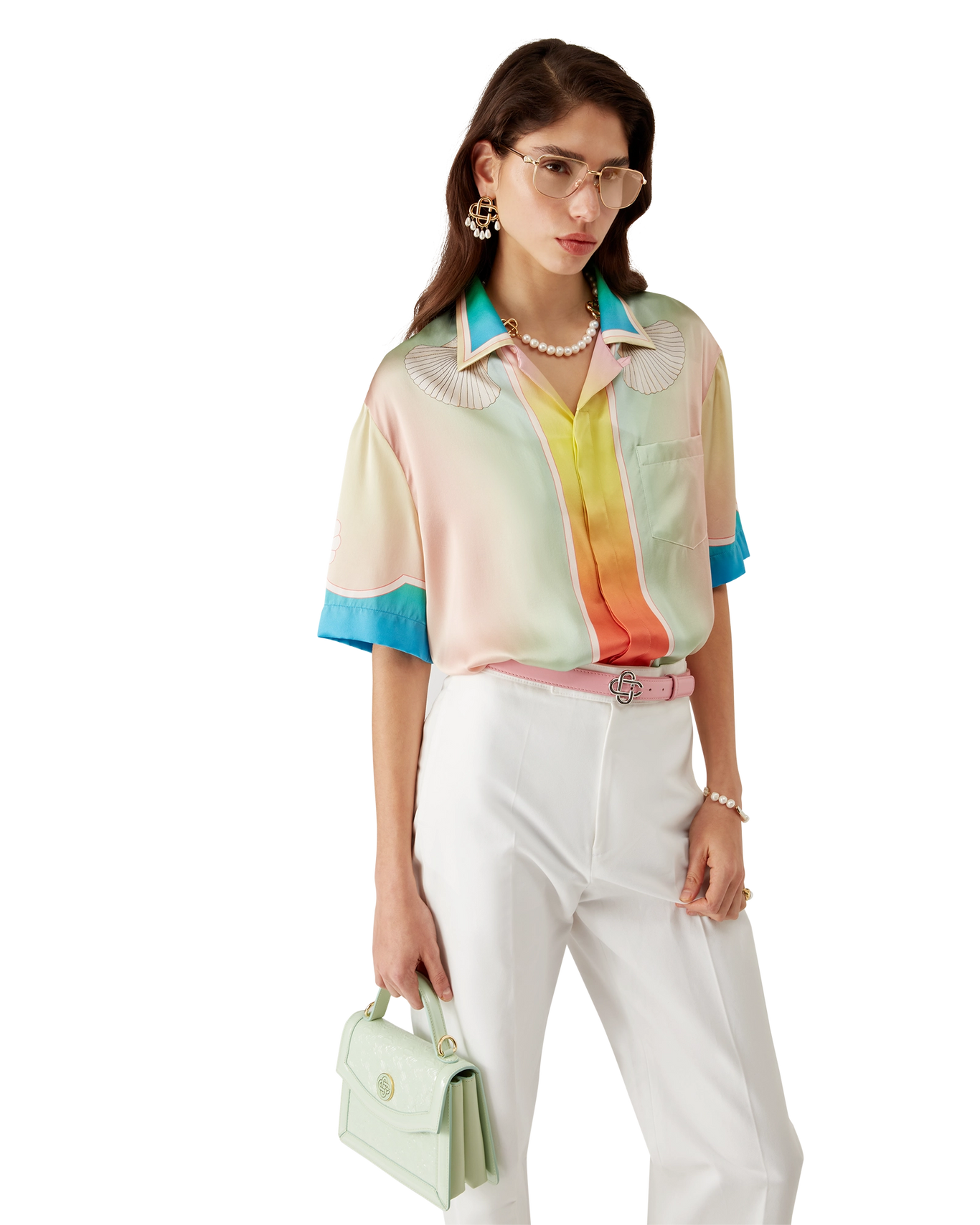 CASABLANCA - Lucid Dreams Silk Short Sleeve Shirt