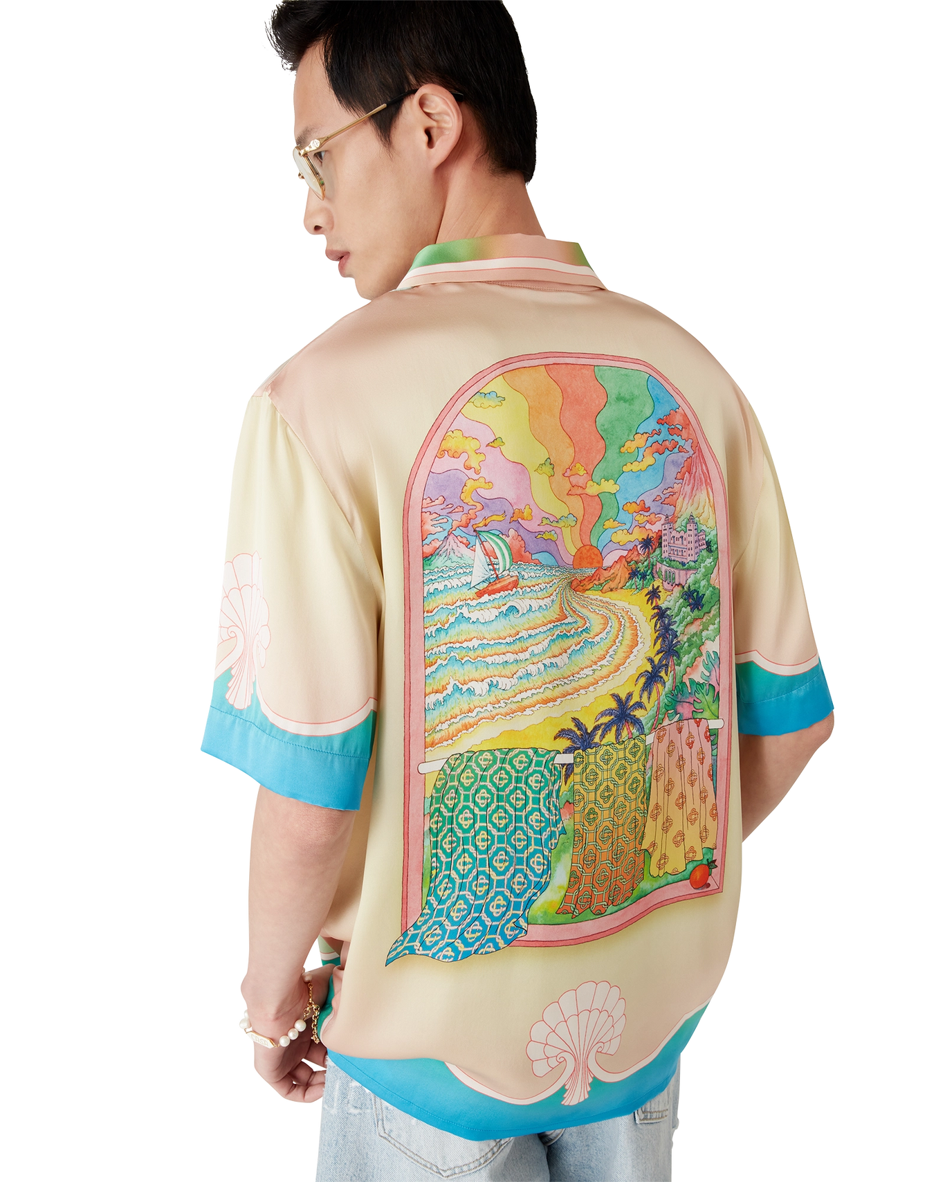 CASABLANCA - Lucid Dreams Silk Short Sleeve Shirt