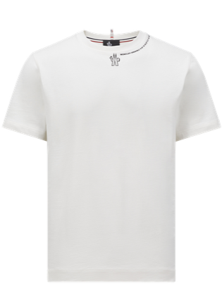 MONCLER GRENOBLE - Tee shirt blanc à motif