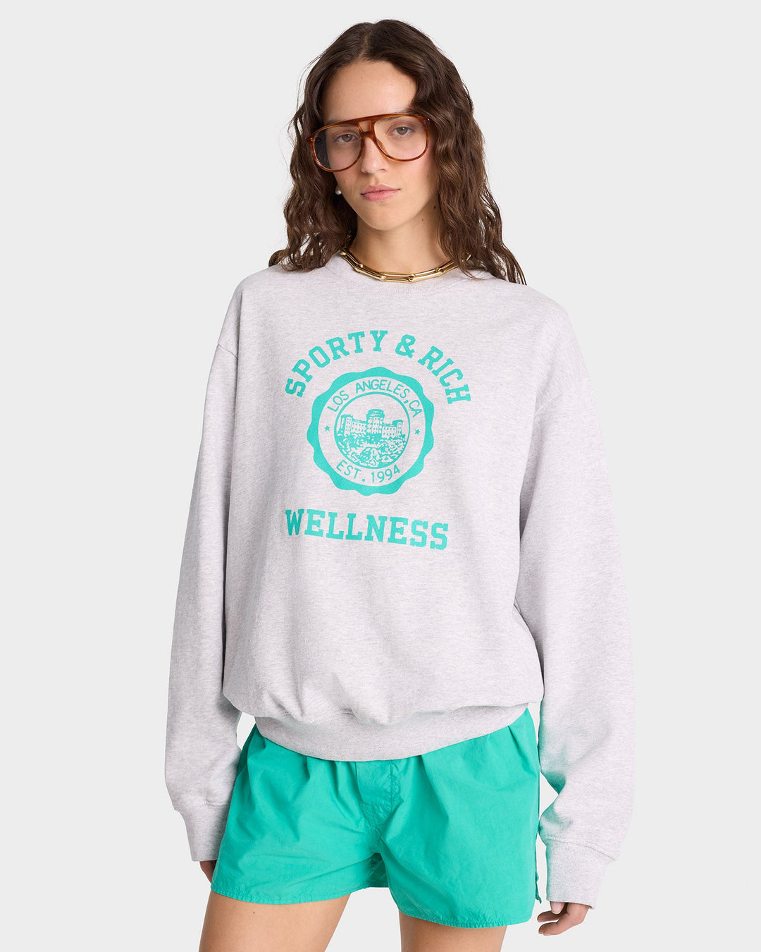 ★Sporty & Rich★ Fitness Gym Crew Neck Sweatshirt Strawberr SPORTY & RICH – RIVE NEUVE