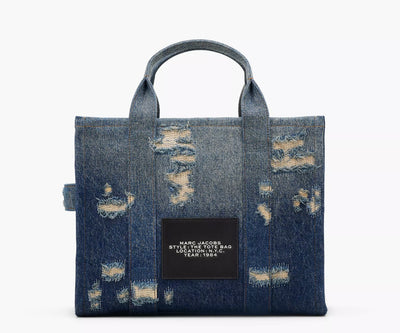 MARC JACOBS - The Rip and Repair Denim Medium Tote Bag