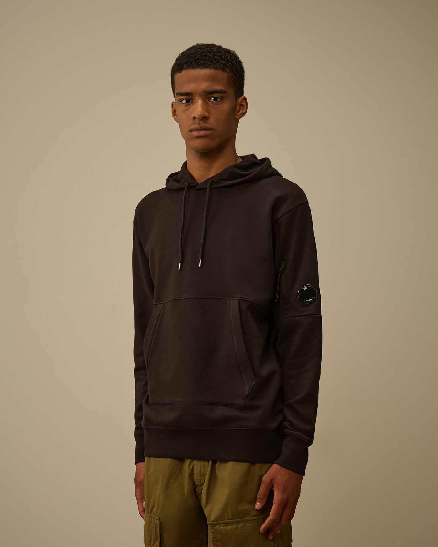 C.P. COMPANY - Hoodie lens noir