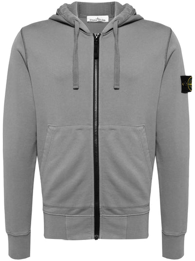 STONE ISLAND - Hoodie zippé gris