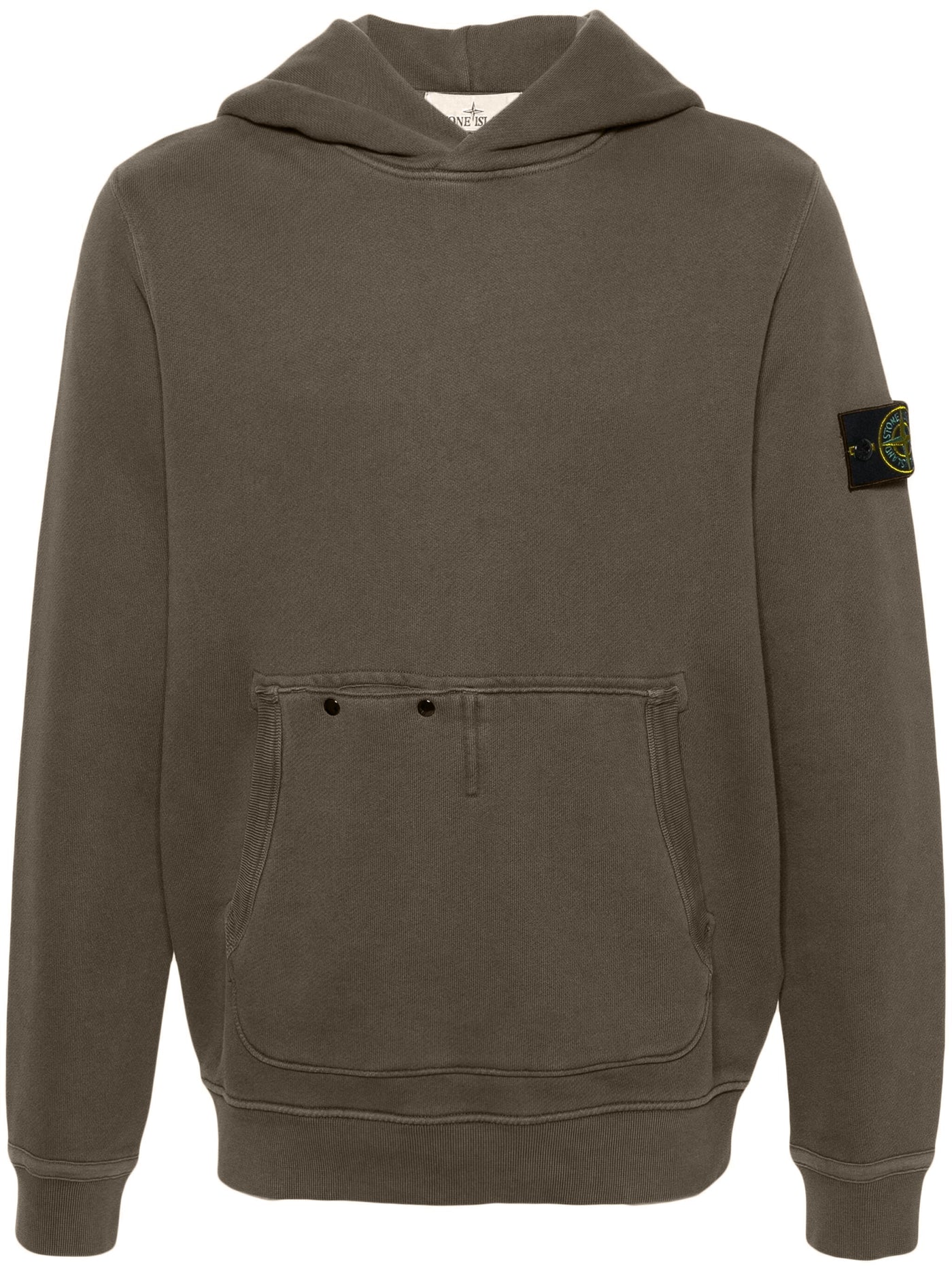 STONE ISLAND - Hoodie épais marron