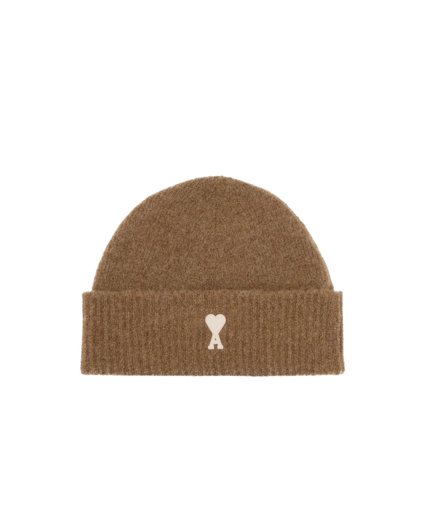 AMI PARIS - Bonnet Noisette Ami De Coeur En Alpaga Rayé