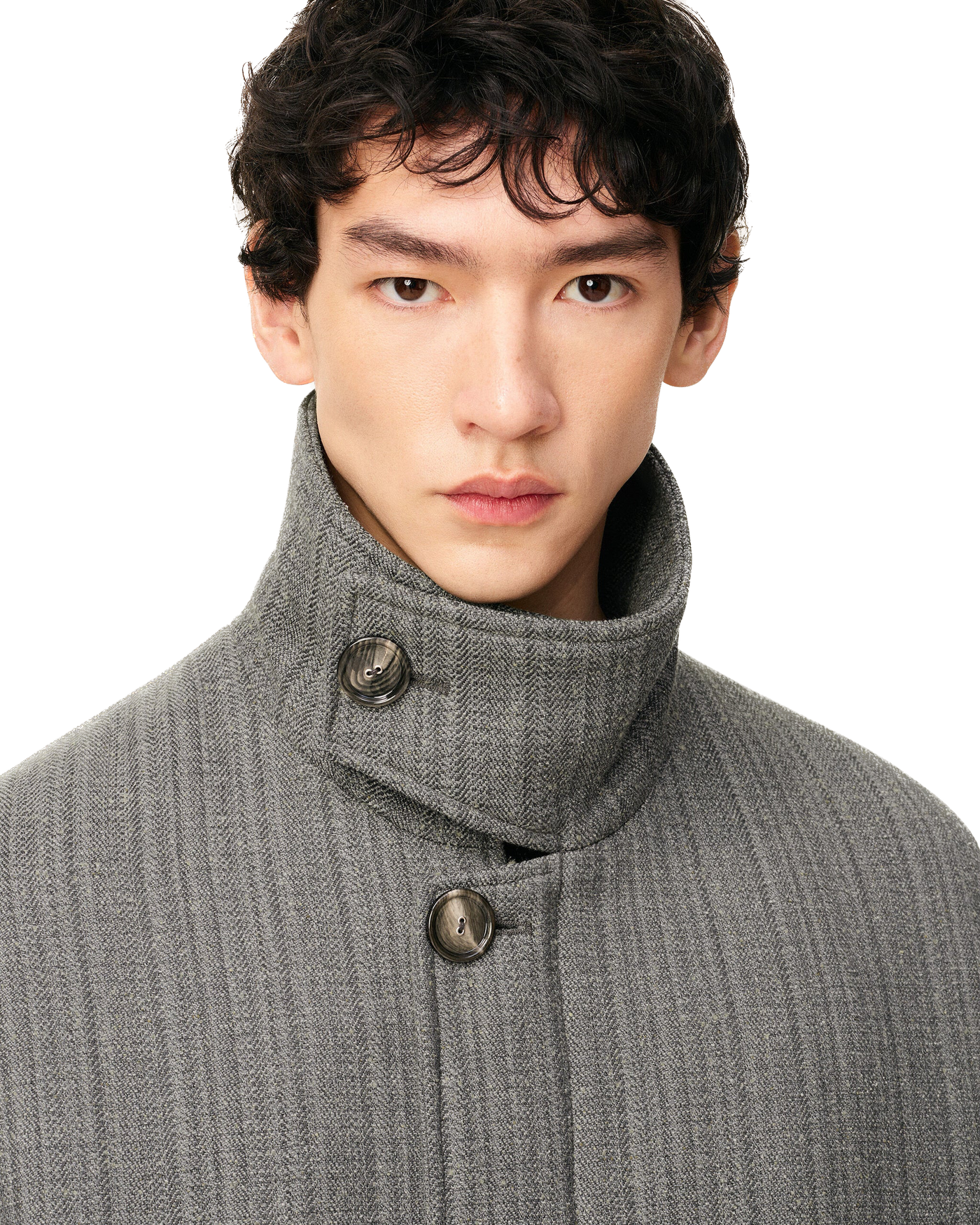 AMI PARIS - Blouson Harrington en&nbsp;double de laine motif chevron