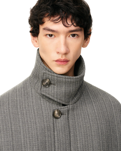 AMI PARIS - Blouson Harrington en&nbsp;double de laine motif chevron