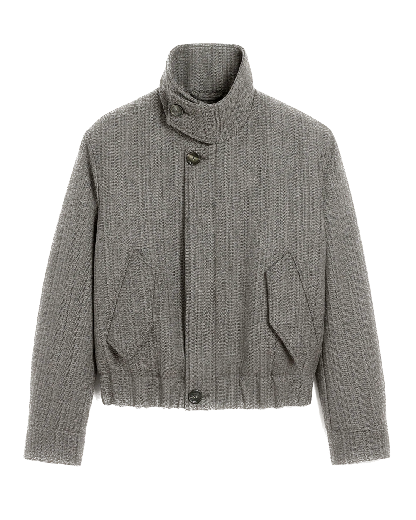 AMI PARIS - Blouson Harrington en&nbsp;double de laine motif chevron