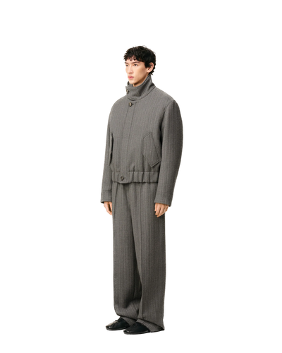 AMI PARIS - Blouson Harrington en&nbsp;double de laine motif chevron