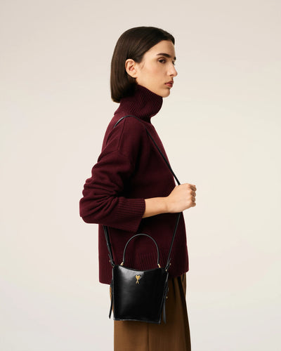 AMI PARIS - Mini sac seau Paris Paris en cuir glacé