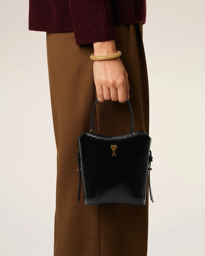 AMI PARIS - Mini sac seau Paris Paris en cuir glacé