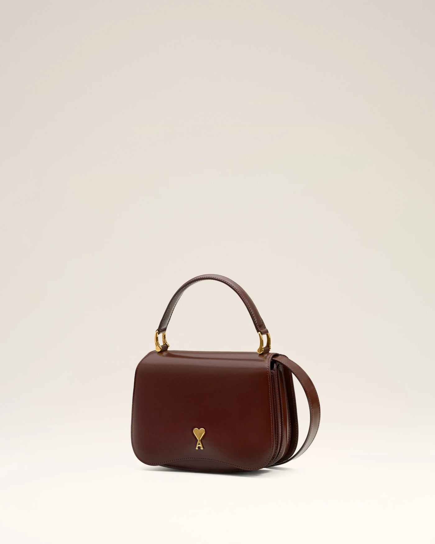 AMI PARIS - Sac top handle Paris Paris en cuir glacé