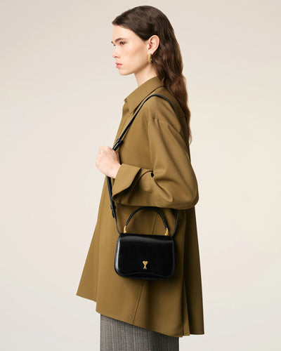 AMI PARIS - Sac top handle Paris Paris en cuir glacé