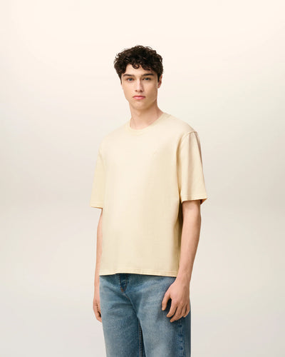 AMI PARIS - T-shirt Blanc Ami De Coeur En Coton
