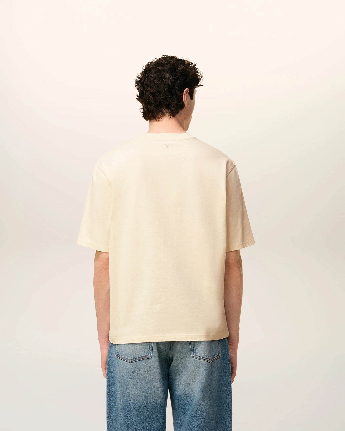 AMI PARIS - T-shirt Blanc Ami De Coeur En Coton
