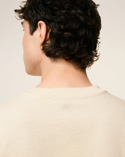 AMI PARIS - T-shirt Blanc Ami De Coeur En Coton