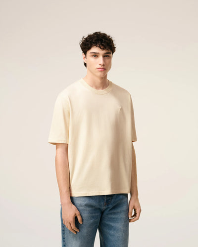 AMI PARIS - T-shirt Blanc Ami De Coeur En Coton