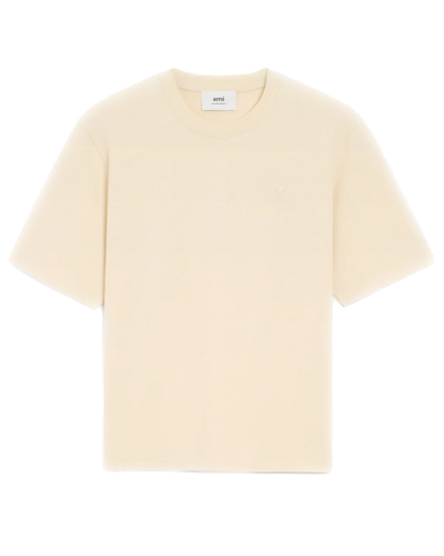 AMI PARIS - T-shirt Blanc Ami De Coeur En Coton