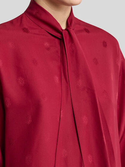 ÉTRO - BLOUSE EN JACQUARD DE SOIE