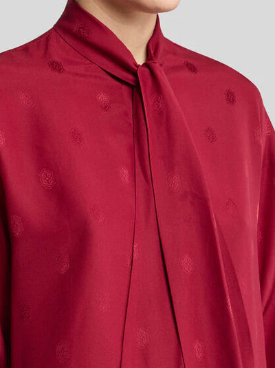 ÉTRO - BLOUSE EN JACQUARD DE SOIE