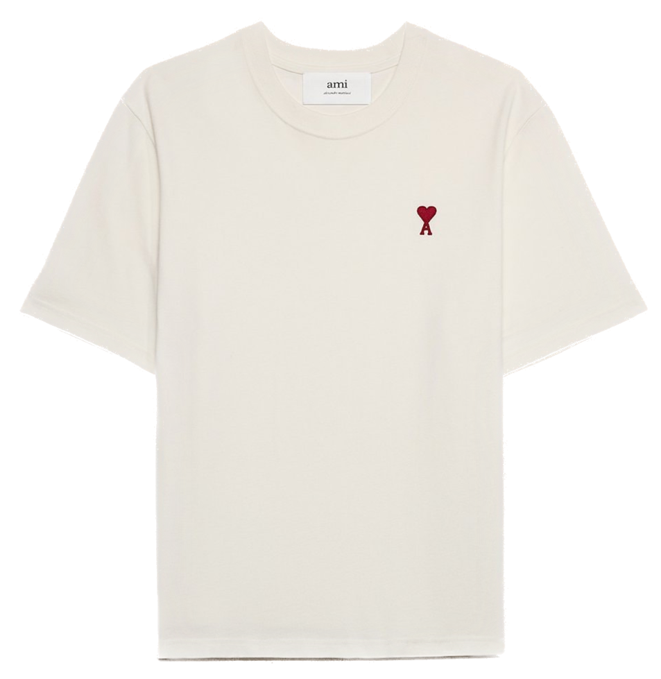 AMI PARIS - Tee - shirt blanc en coton biologique