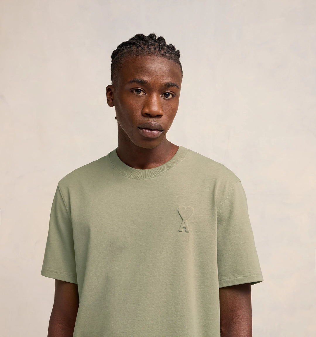 AMI PARIS TSHIRT ADC TON-SUR-TON VERT SAUGE – RIVE NEUVE