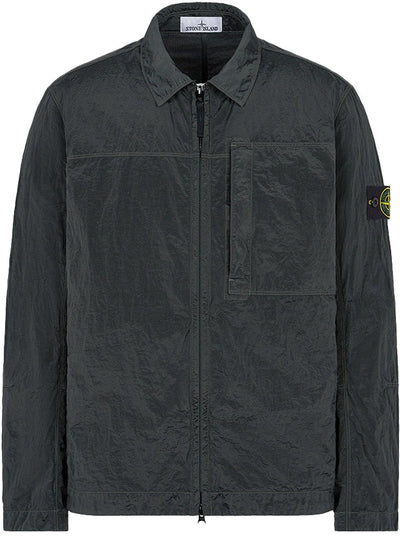 STONE ISLAND - SURCHEMISE NYLON MÉTAL GRISE