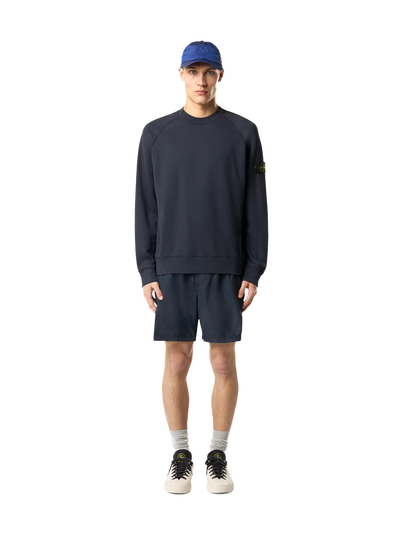 STONE ISLAND - Maillot de bain bleu marine à patch compass