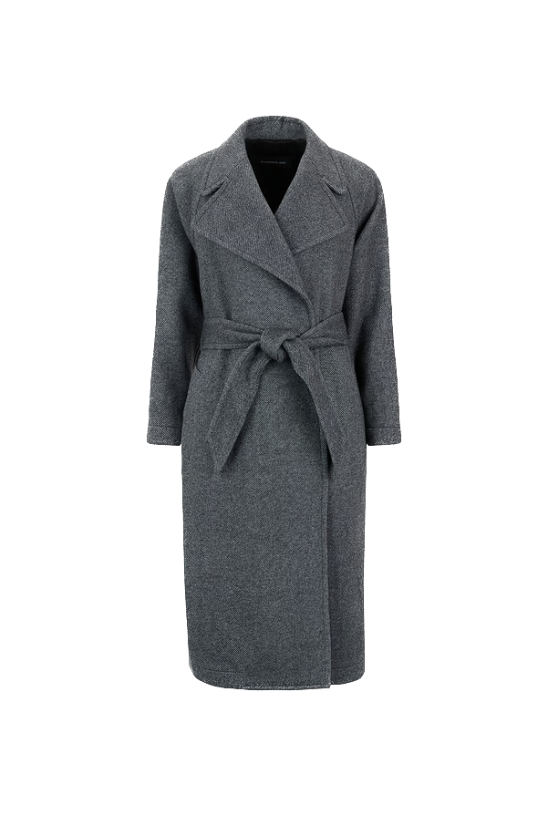 BARBARA BUI - Manteau long en sergé de laine rayé