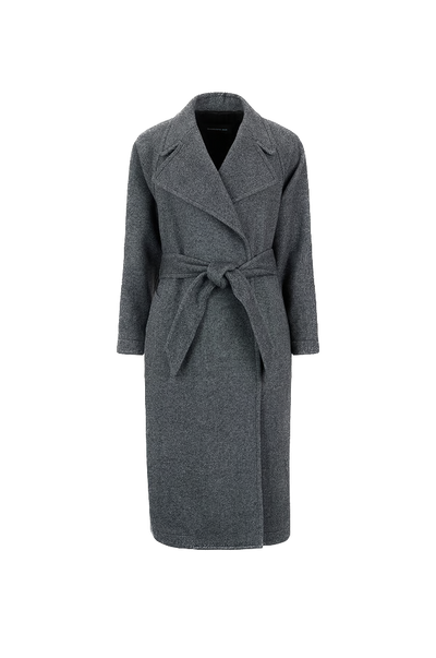 BARBARA BUI - Manteau long en sergé de laine rayé